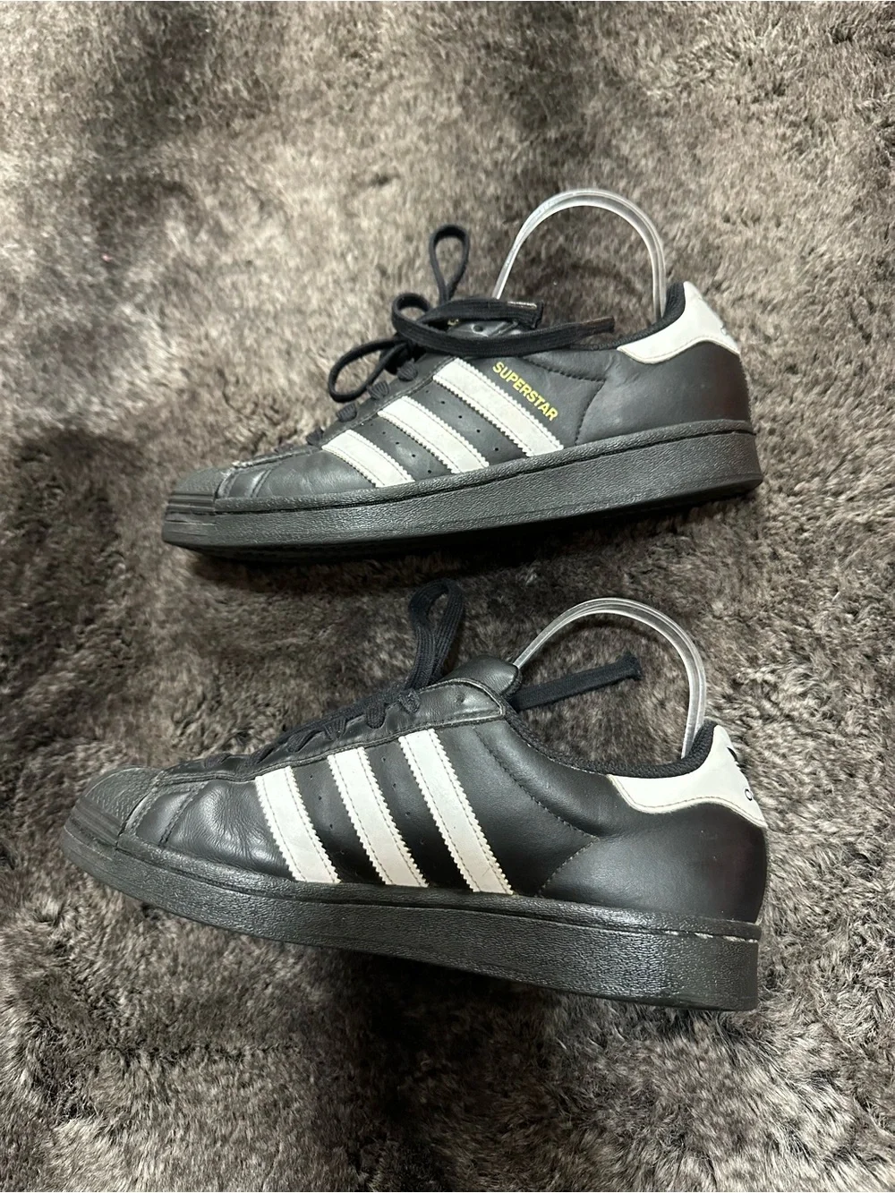 Adidas Core Black White Superstar Shoes Men’s Sz 7 / Woman’s 8.5 Blokecore Indie